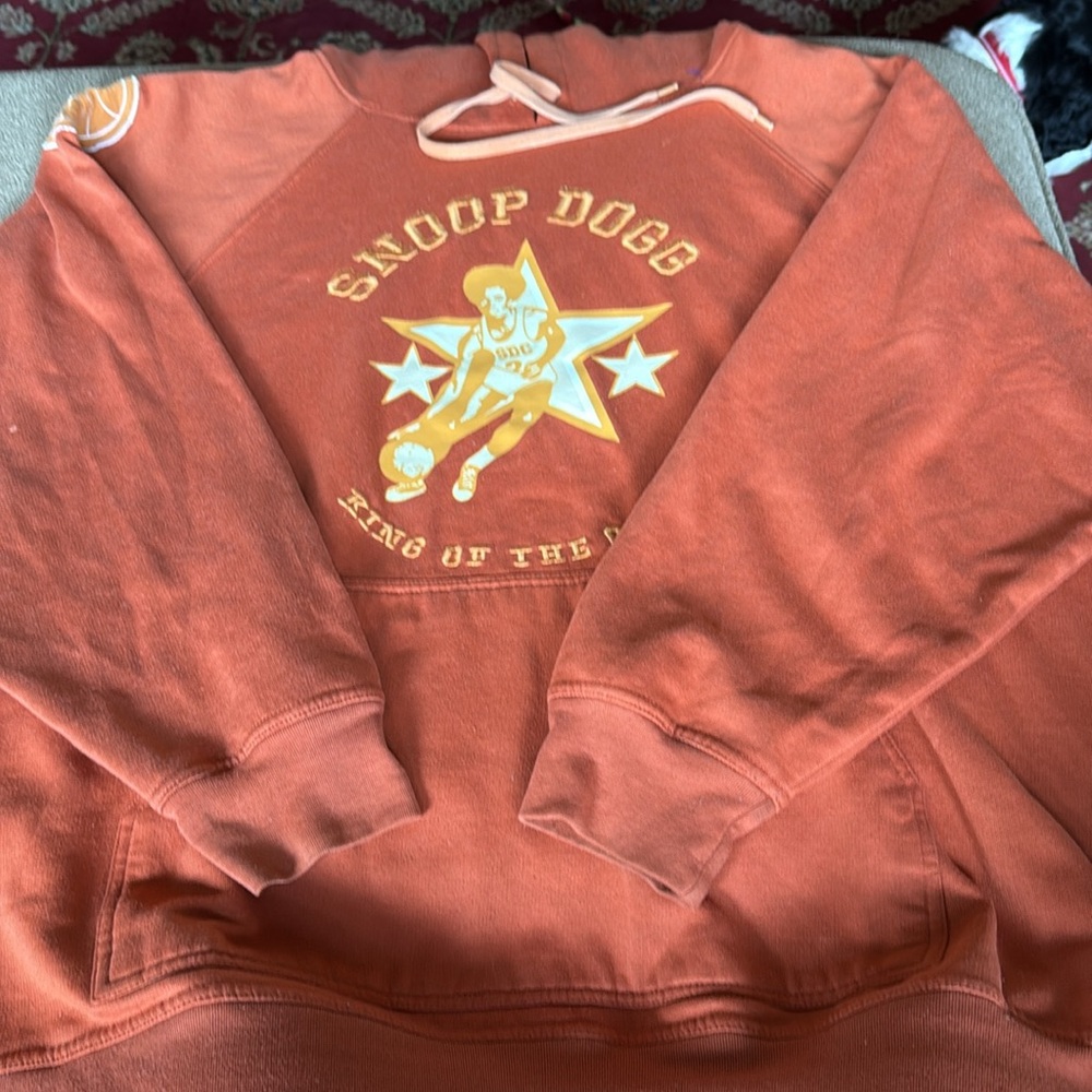 Snoop Dogg King of the Court Sweatshirt Hoodie Orange Size XL (TD) - Picture 2 of 7